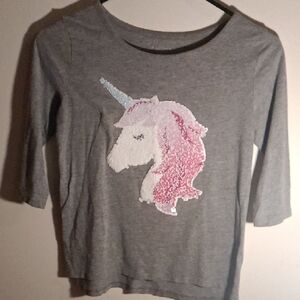 Gray Unicorn Kids Shirt